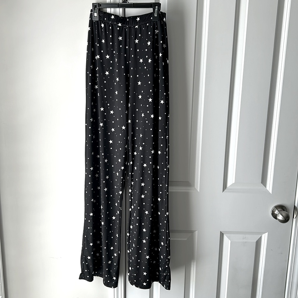 Nasty Gal Elastic/ Polyester Straight/ Flare pant